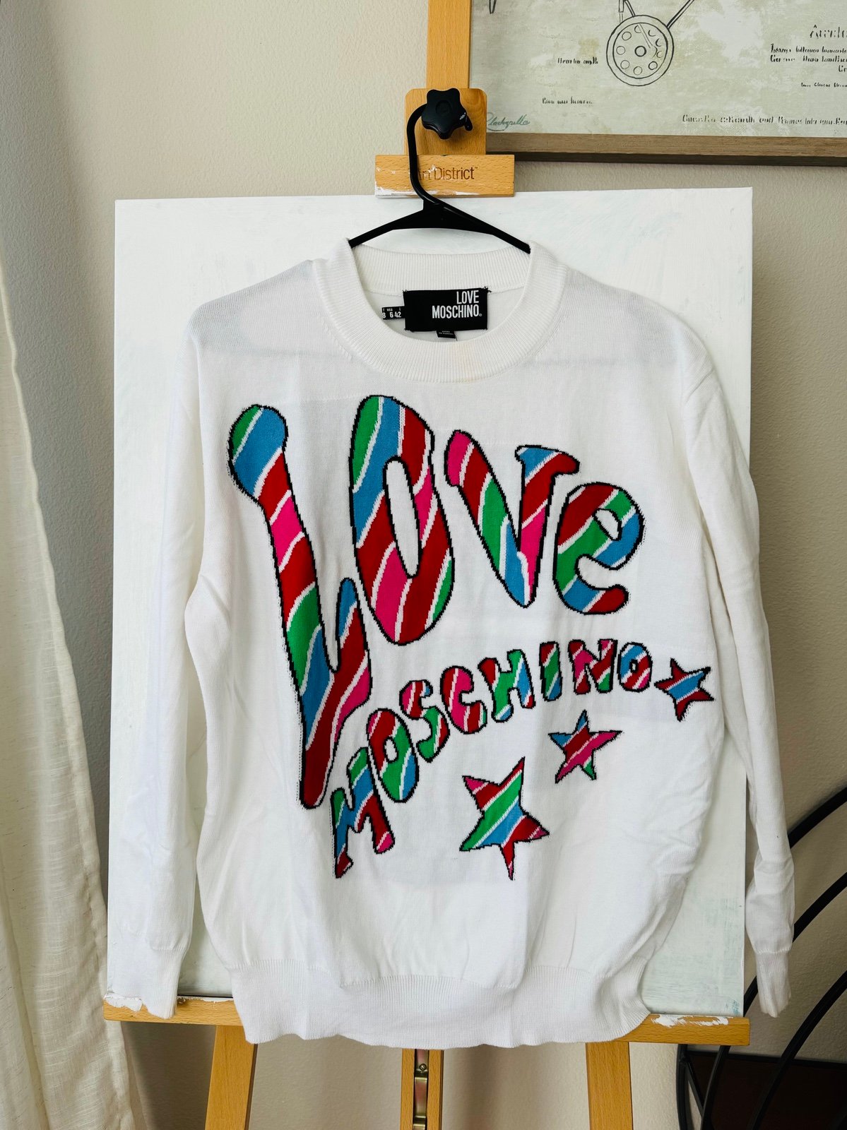 LOVE MOSCHINO SOFT COTTON LOGO JUMPER NWOT sz 6