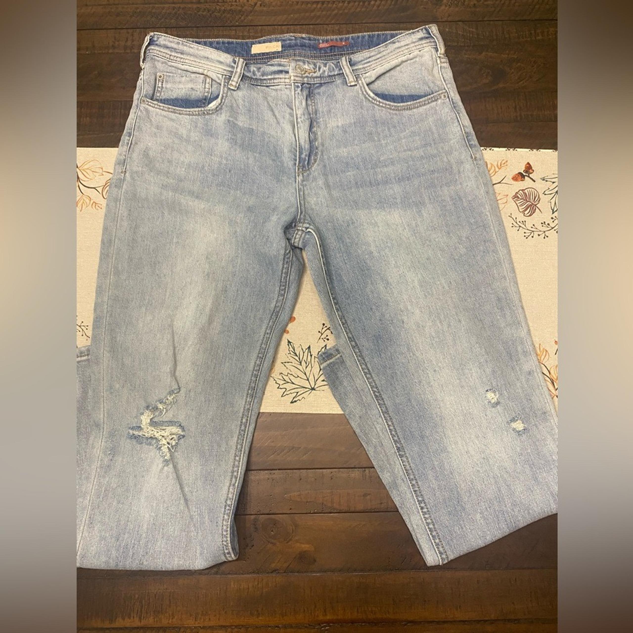Anthropologie Pilcro Denim Jeans Light Wash Slim Boyfriend Fit Women's 30
