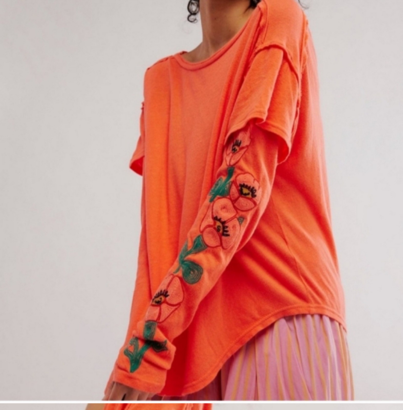 Free People Not Your Poppy long sleeve tee (M) - NWOT