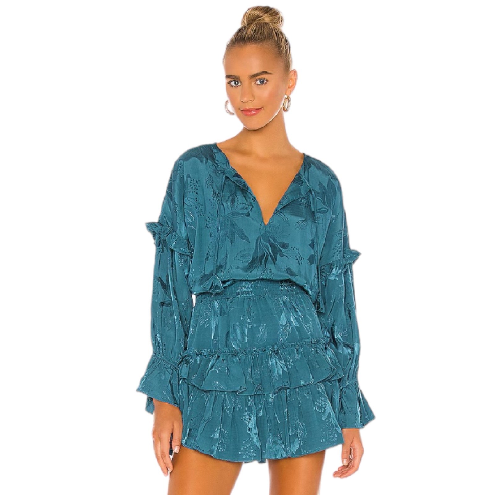 MISA LOS ANGELES Amalya Dress, Teal, XS