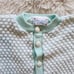 Knitted Once Upon a Time One Piece Outfit Ladybug Buttons Girls Boys Romper Teal