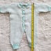 Knitted Once Upon a Time One Piece Outfit Ladybug Buttons Girls Boys Romper Teal