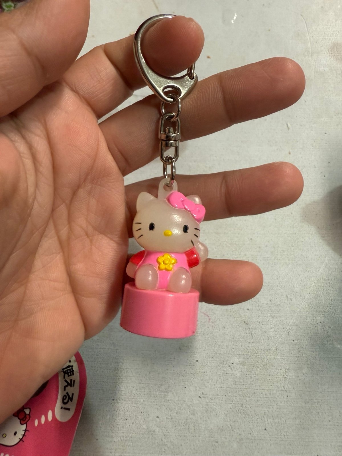 1997 Hello Kitty Glowing Kitty Key Chain Vintage