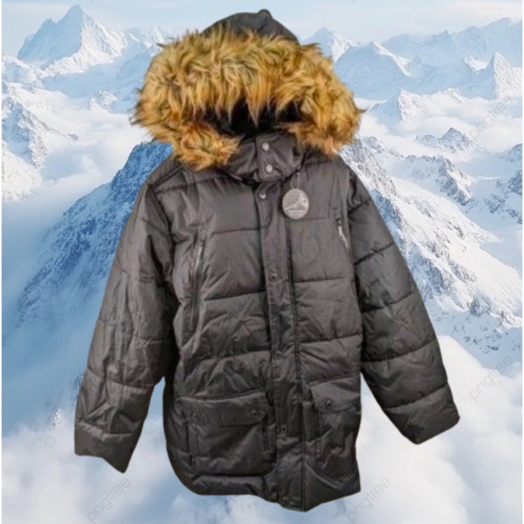 NWT Steve Madden Faux-Fur-Trim Hooded Puffer Jacket Winter Coat Parka