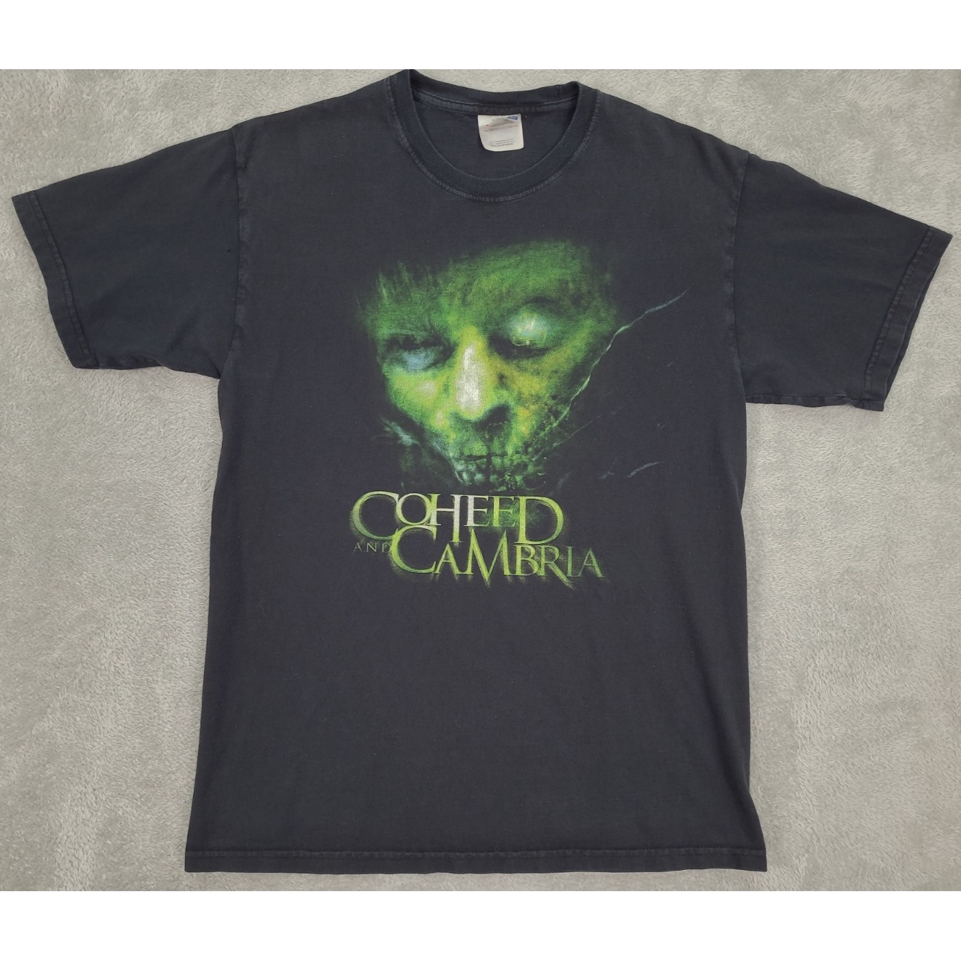 Coheed & Cambria - Black Shirt - Adult M (38-40) - Hanes 2 Small Holes VTG Fade