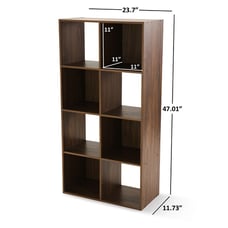Sturdy and durable 8-Cube Storage Organizer, Canyon Walnut-3SDF
