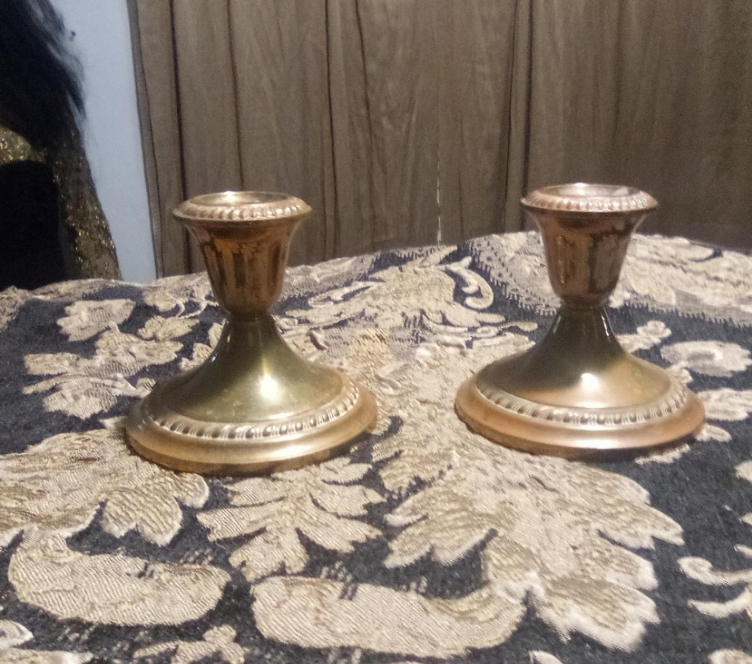 Vintage gold Gorham candle holders