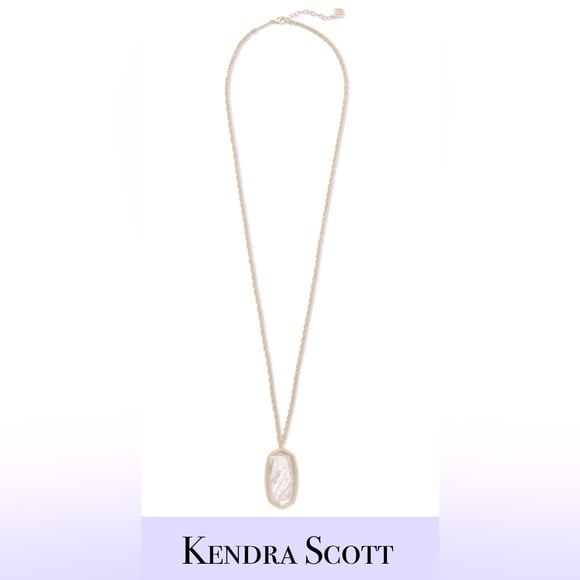EUC [Kendra Scott] Rae Ivory Mother of Pearl MOP Rosegold Pendant Necklace