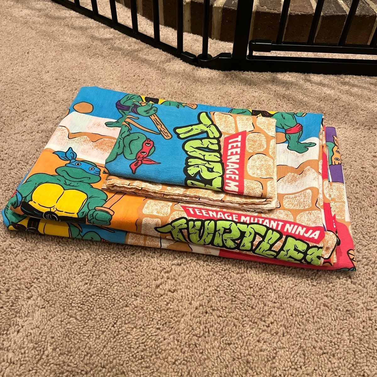 Vintage Teenage Mutant Ninja Turtle Twin Sheet Set