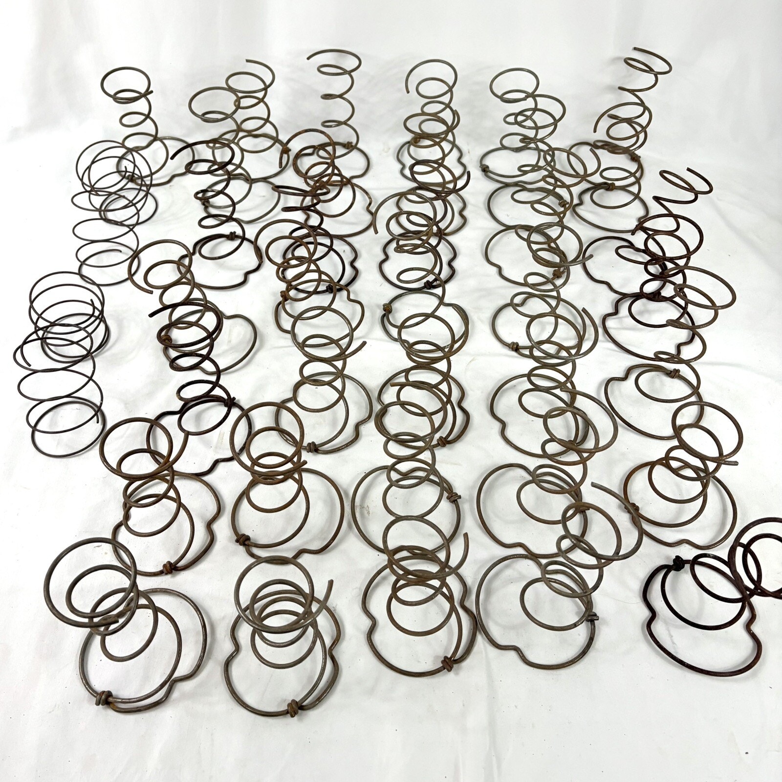 Vintage Lot Of 36 Tornado Metal Coil Bed Springs + 4 Other Springs (40 total)