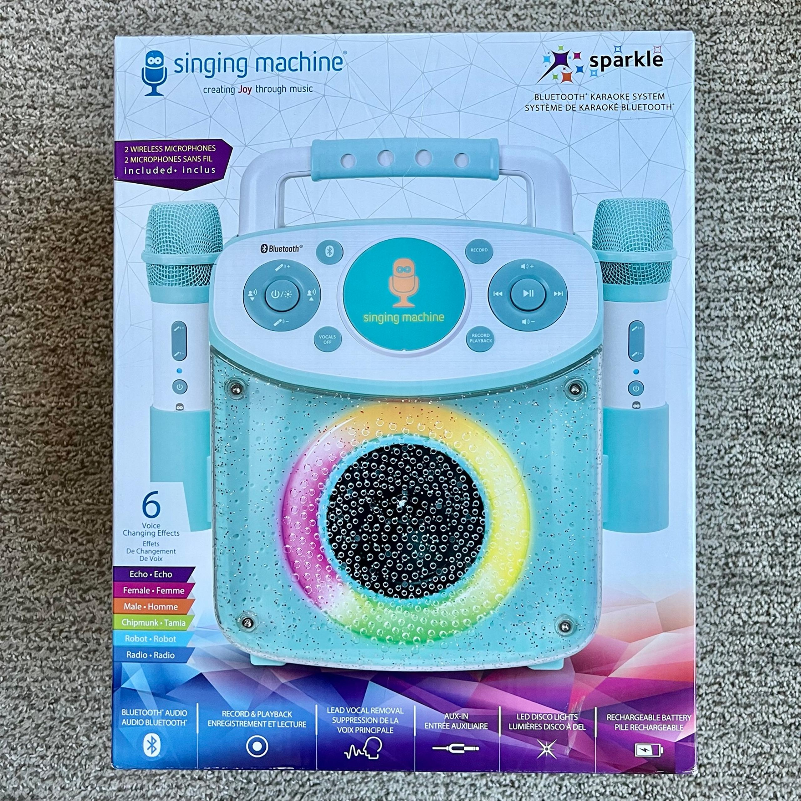 NIB The Singing Machine Mini Sparkle Karaoke Machine- Teal