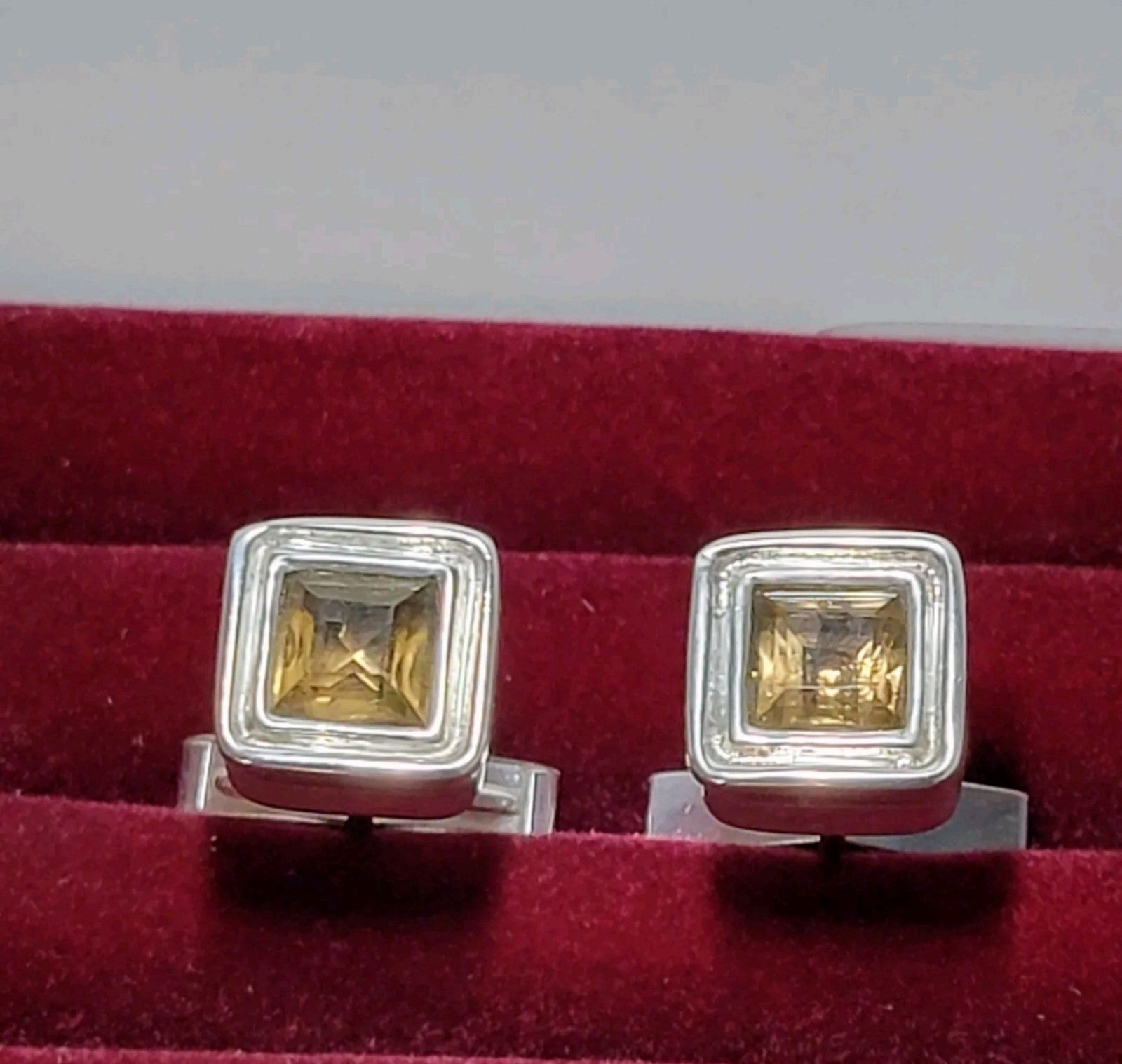 Sterling Silver & Quartz Cufflinks