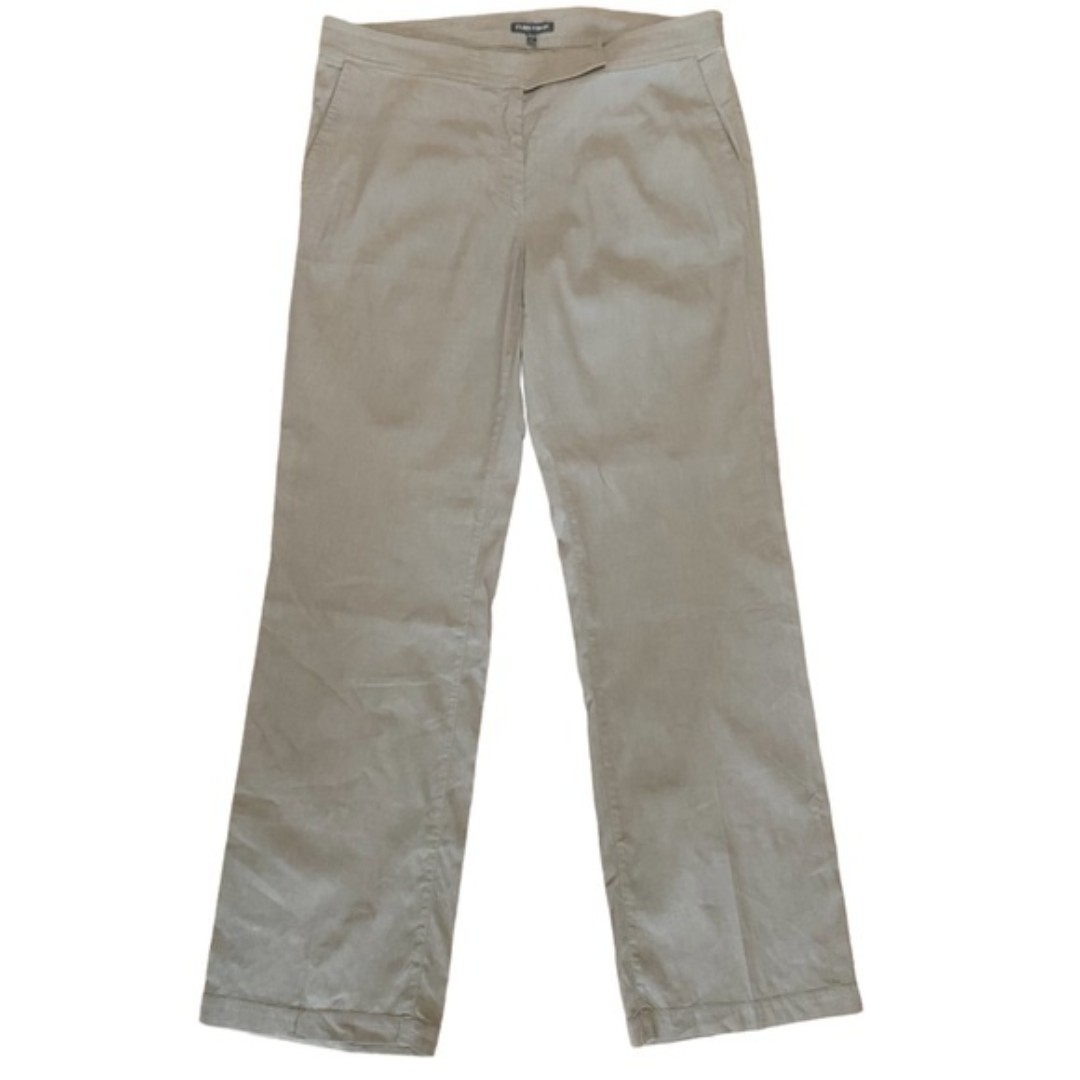 Eileen Fisher Taupe Boot Cut Trouser Pants Size 12 Women
