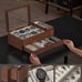 8-Slot Wooden Watch Box with Solid Wood Veneer, 2-Tier Watch Display Case