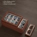 8-Slot Wooden Watch Box with Solid Wood Veneer, 2-Tier Watch Display Case