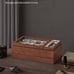 8-Slot Wooden Watch Box with Solid Wood Veneer, 2-Tier Watch Display Case