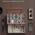 8-Slot Wooden Watch Box with Solid Wood Veneer, 2-Tier Watch Display Case