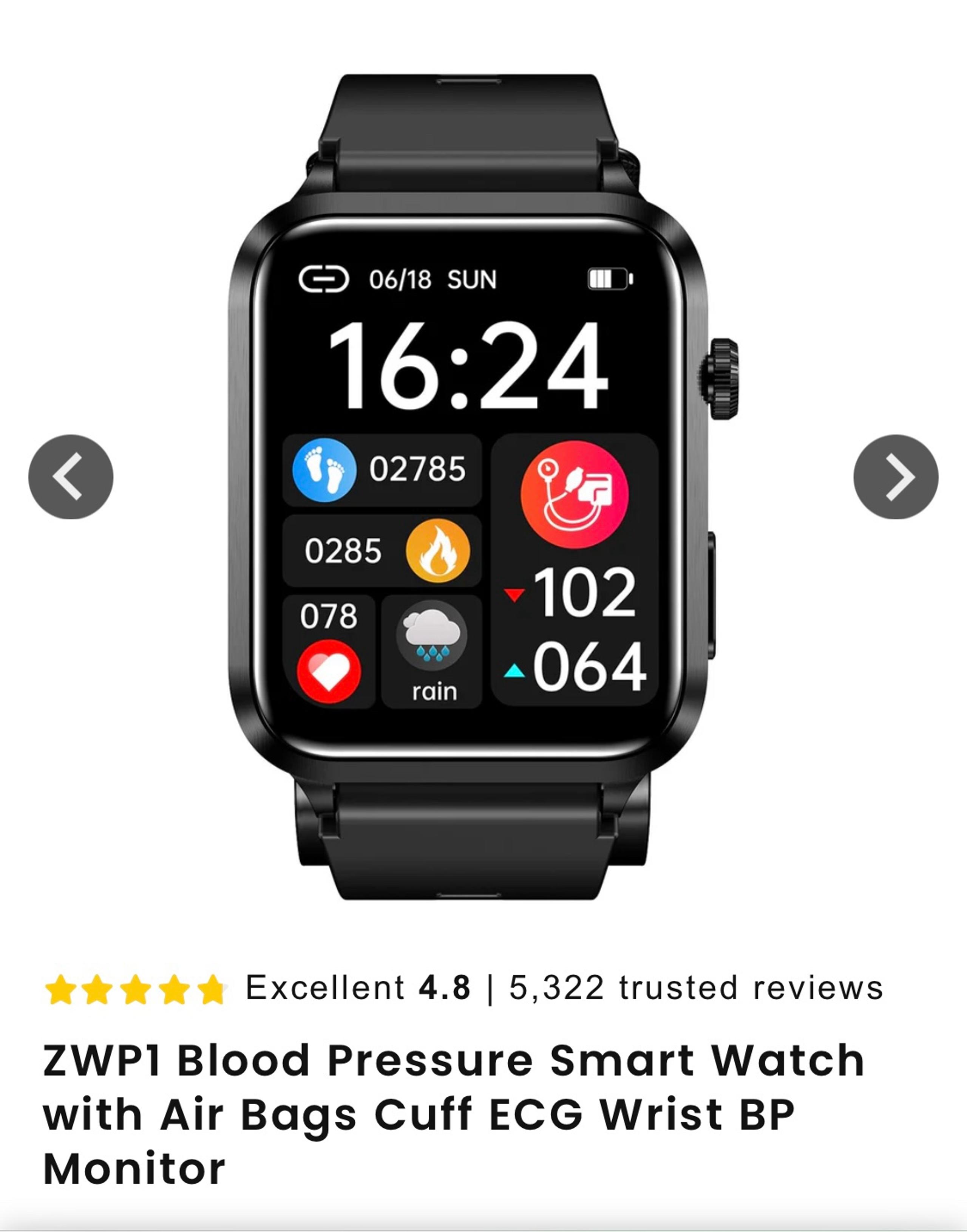 Brand New smart Zen Watch has everything cuff for blood pressure