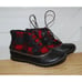 SOREL US 7 womens Out N About Mid Rain Snow Duck Boot Buffalo Plaid NL2544-011