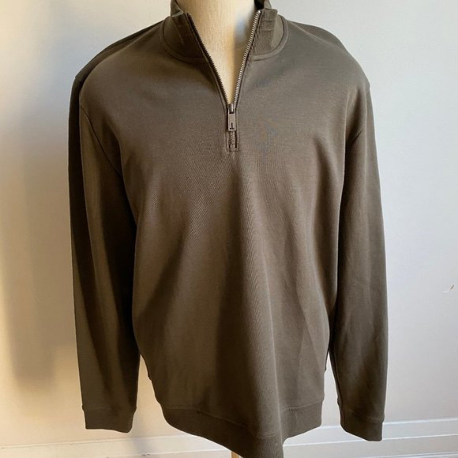 half zip sweater BNWT sz 7-US 3XL khaki