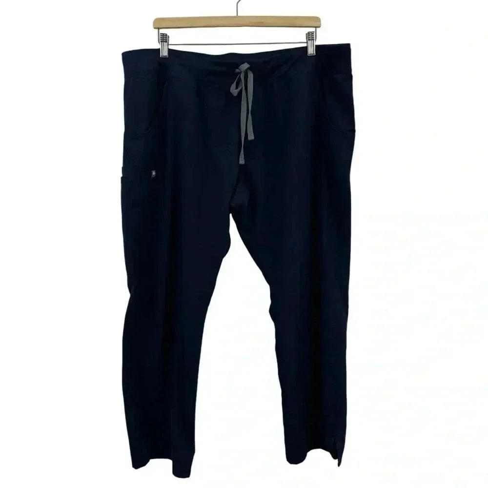 Figs Womens Kade Black Cargo Scrub Pants Size XXL
