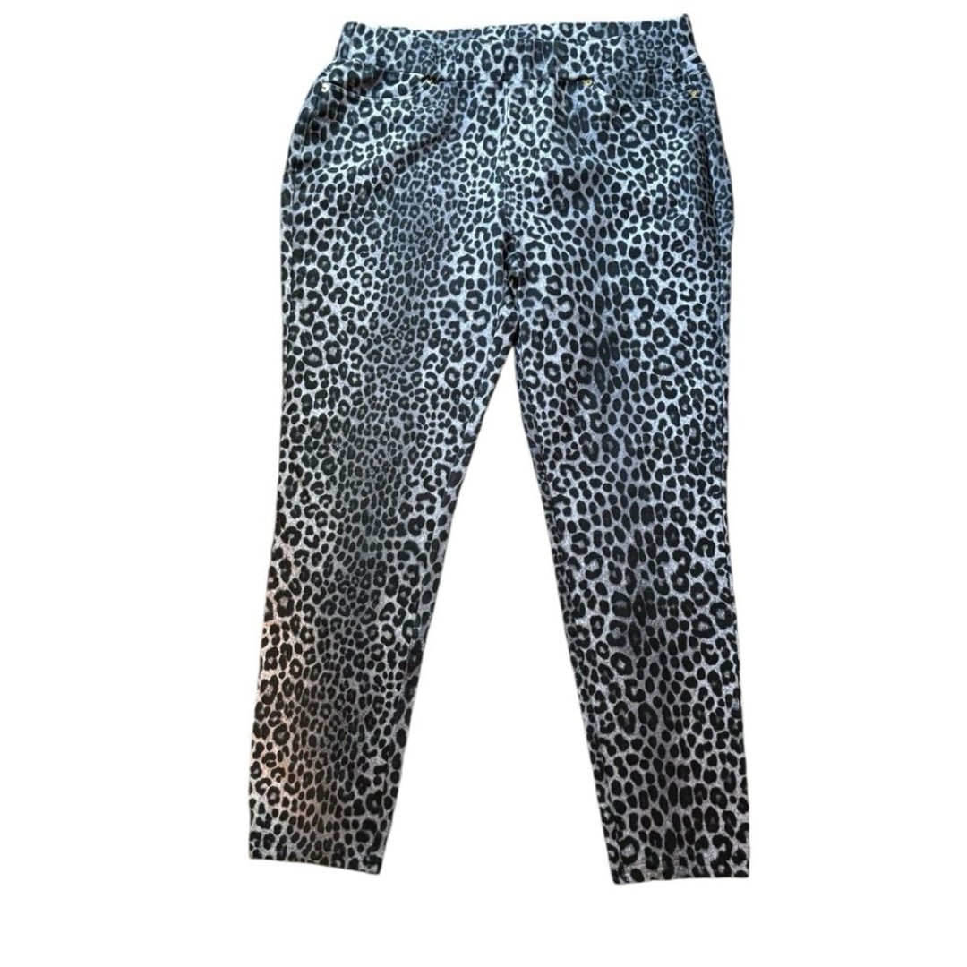 Michael Michael Kors Pull On Denim Leopard Leggings XL Stretch Casual Designer