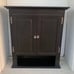 3 Tier Shelf Wooden Double Door Cabinet Extra Shelves On Bottom & Top Any Room