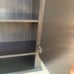 3 Tier Shelf Wooden Double Door Cabinet Extra Shelves On Bottom & Top Any Room