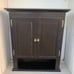 3 Tier Shelf Wooden Double Door Cabinet Extra Shelves On Bottom & Top Any Room