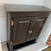 3 Tier Shelf Wooden Double Door Cabinet Extra Shelves On Bottom & Top Any Room