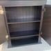 3 Tier Shelf Wooden Double Door Cabinet Extra Shelves On Bottom & Top Any Room