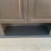 3 Tier Shelf Wooden Double Door Cabinet Extra Shelves On Bottom & Top Any Room
