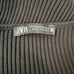 ZARA Ribbed Crop Top Square Scoop Neck Hook and Eye Long Sleeve Black 0085/473
