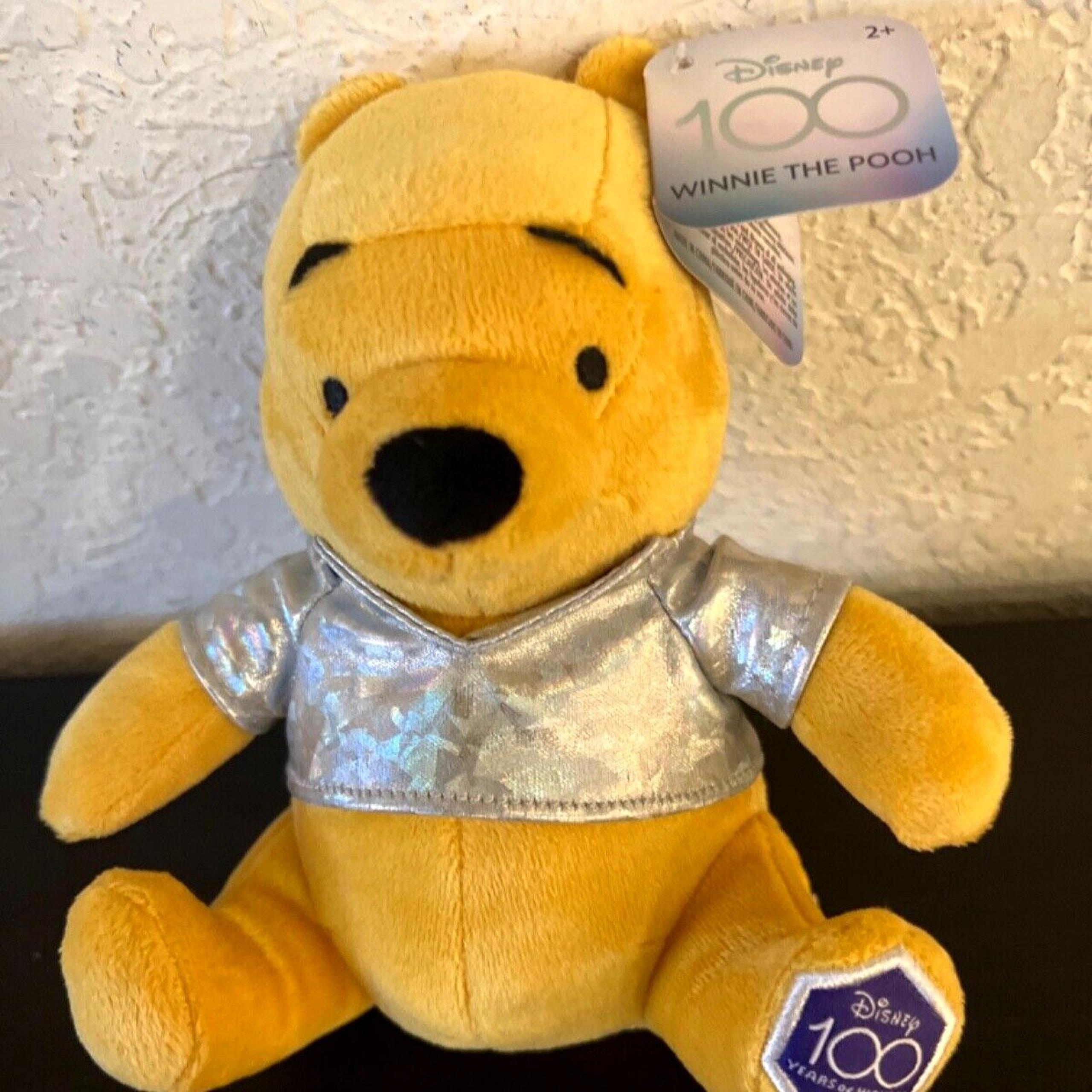 DISNEY D100 Anniversary Celebration WINNIE THE POOH Small Plush NEW w/TAG