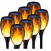 Solar Lights Outdoor Decorative, Pack of 6 Ultra-Lager Solar Torch Light with Fl