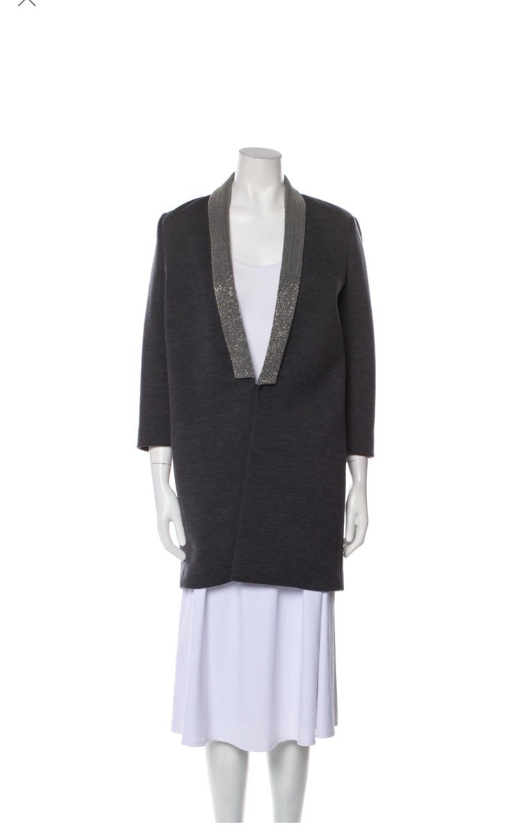 Brunello Cucinelli Monili Beaded Evening Jacket Coat 42/M