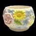 Vintage Relpo Planter #6452 Floral Round Flowers Multi-Color Original Sticker