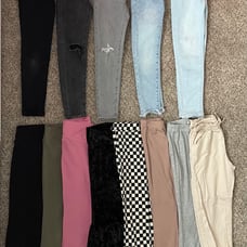 Girls jeans & bell bottom pants size small