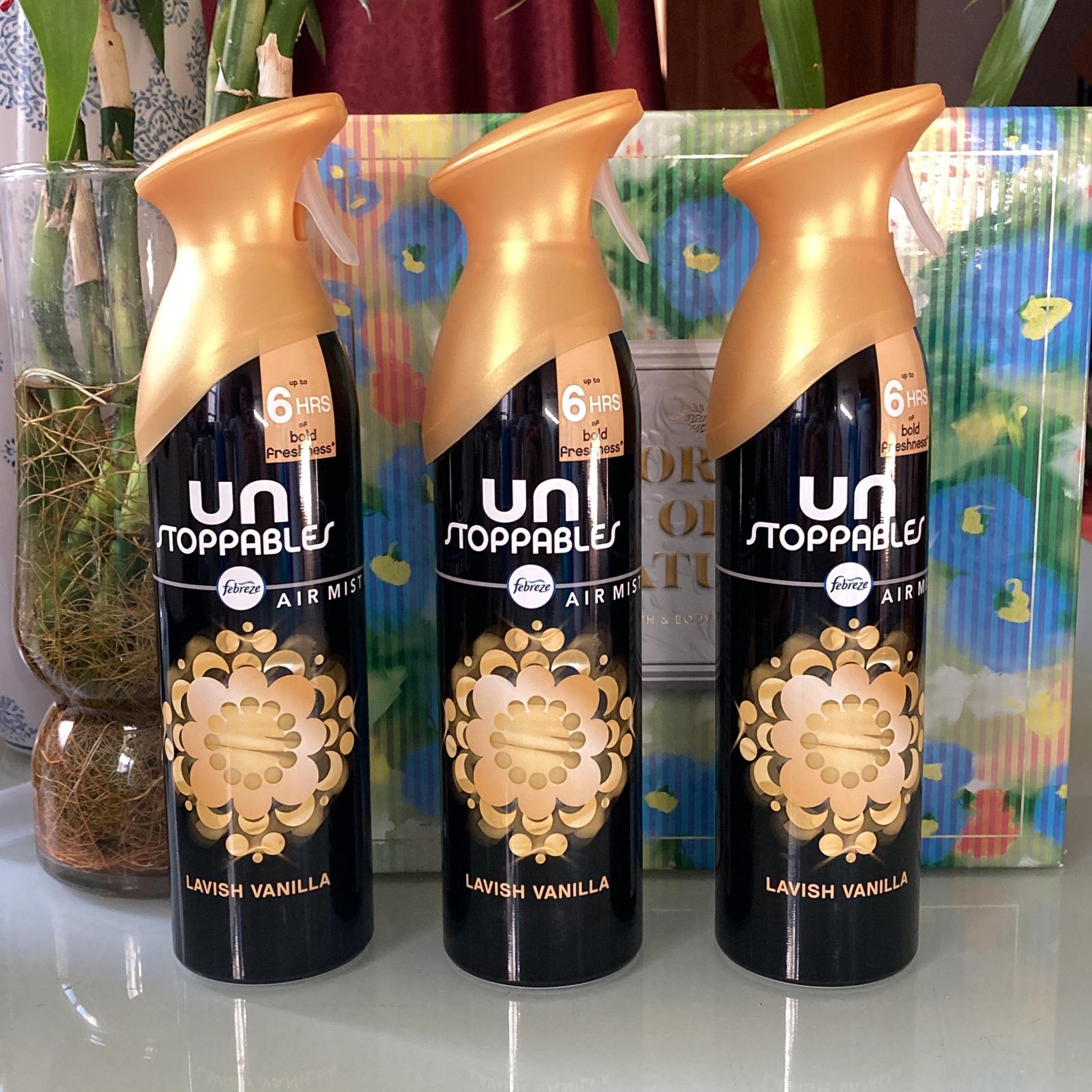 Set of 3 Febreze Air Refresher Unstoppable Lavish Vanilla