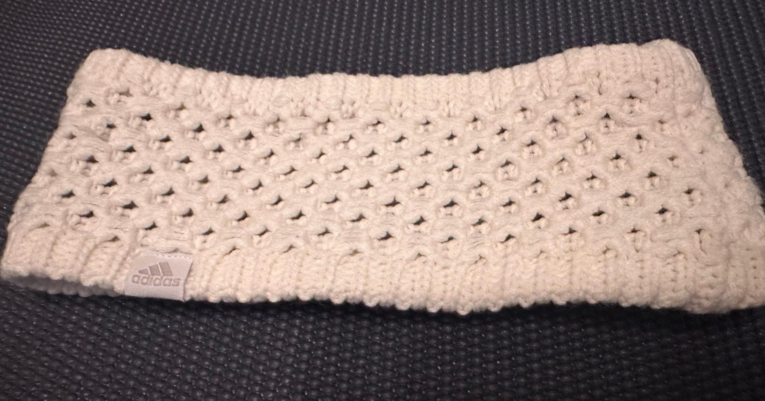 Adidas Accessories | Adidas Women's beidge 100% Acrylic Linear Knit Headband
