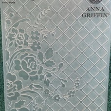 Rare Anna Griffin FLORAL CHECK Decorative Scenes Emboss Folder Elegant designs