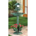 Plant Stand Solar-Lighted Birdbath and Planter