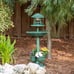 Plant Stand Solar-Lighted Birdbath and Planter