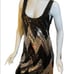 BB Dakota Rhinna Sequin Chevron Tank Slip Dress Size Small Black Silver NWT