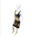 BB Dakota Rhinna Sequin Chevron Tank Slip Dress Size Small Black Silver NWT