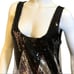 BB Dakota Rhinna Sequin Chevron Tank Slip Dress Size Small Black Silver NWT