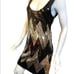 BB Dakota Rhinna Sequin Chevron Tank Slip Dress Size Small Black Silver NWT