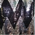BB Dakota Rhinna Sequin Chevron Tank Slip Dress Size Small Black Silver NWT