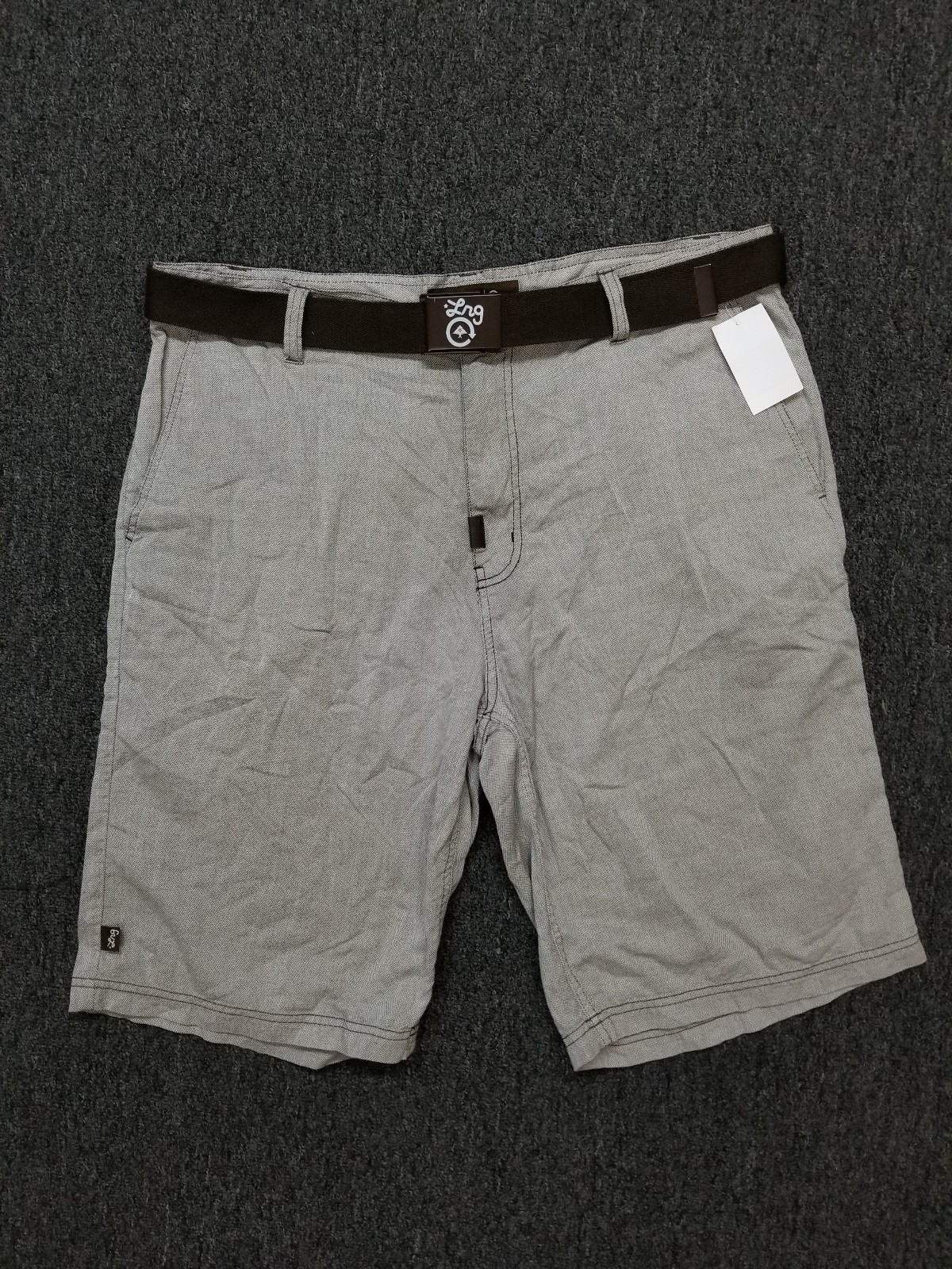 LRG (Lifted Research Group) Gray Chino Chambray Shorts Men's Sizs 38 Waist
