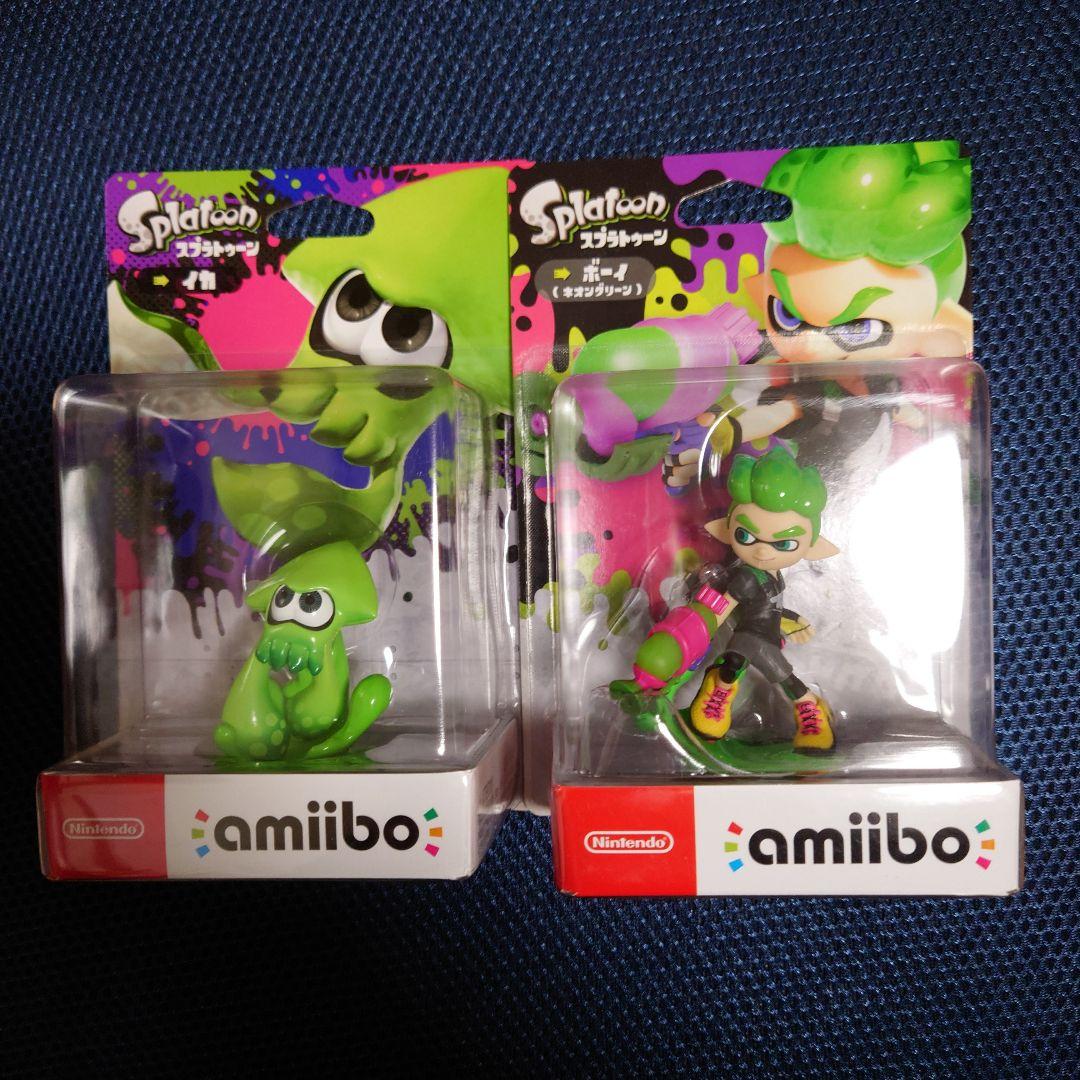 amiibo Squid & Boy Neon Green (Splatoon Series)